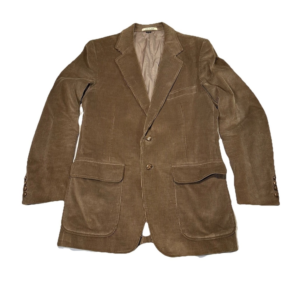 Justin Trent 40R Brown Corduroy Sport Coat Blazer Jacket Classic Mens Cotton